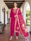 Mahira By Ossm Viscos Roman Glass Kurti With Bottom Dupatta